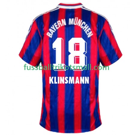 Fußballtrikots Bayern München Klinsmann 18 1995 Retro 1997 Kurzarm Heimtrikotsatz kaufen